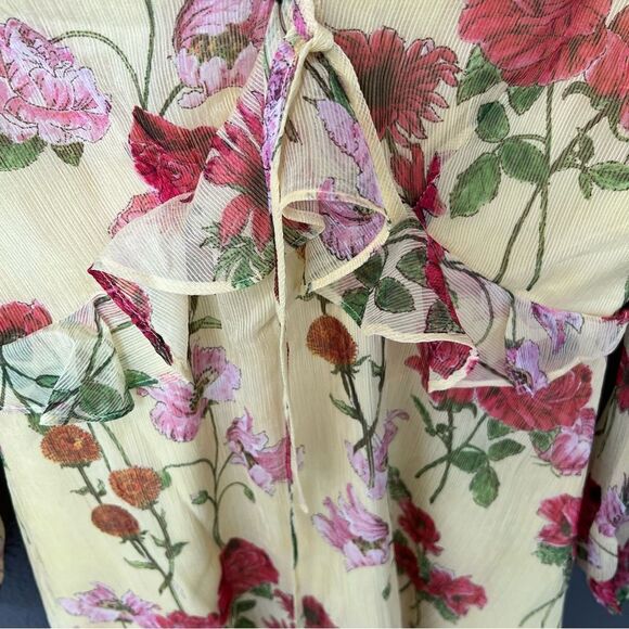 NWT Revolve x BB Dakota Botanical Bae Dress in Yellow Iris | Size 8 - Picture 8 of 12